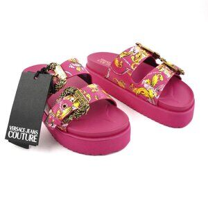 Versace Jeans Couture Fondo Arizona Sandals in Pink Women's Size EU 38 (NWT/D)